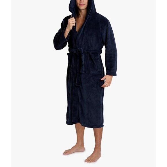 Vtg Pembrook Men's Bathrobes with Pockets - Fleece Robe Fuzzy Bathrobe Size L/XL - Picture 1 of 7